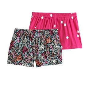 SO 1X set of 2 sleep shorts floral & pink with white dots sold as a set